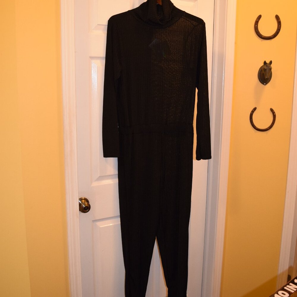 MissGuided Roll Neck Long Sleeve Rib Jumpsuit 10